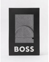 BOSS - Boss Uboldi Scarf & Beanie Set - Lyst
