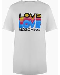 Love Moschino - Layered Logo T-Shirt - Lyst