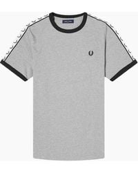 Fred Perry - Taped Ringer Steel Marl T-Shirt - Lyst