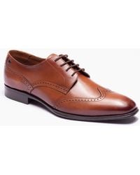 Base London - London Sloane Leather Tan Brogues Shoes - Lyst