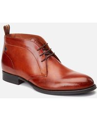 Base London - London Wallis Leather Burnt Tan Ankle Boots - Lyst