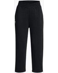 Under Armour - Armour Ua Rival Terry Crop Wide Leg Tracksuit Bottom - Lyst