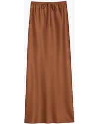 Ro&zo - Petite Copper Satin Skirt - Lyst