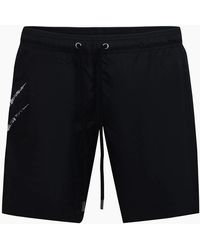 Philipp Plein - Plein Sport Scratch Logo Long Swim Shorts - Lyst