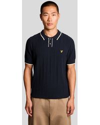 Lyle & Scott - Tipped Pique Knitted Polo Shirt - Lyst
