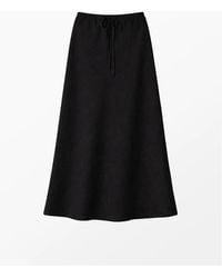 Ro&zo - Petite Bias Skirt With Linen - Lyst