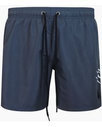 Philipp Plein - Plein Sport Ripstop Logo Medium Boardshort Dark Swim Shorts - Lyst