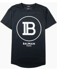 Balmain - Printed Paris Logo T-Shirt - Lyst