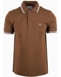 Lacoste - Short Sleeved Ribbed Collar Polo - Lyst
