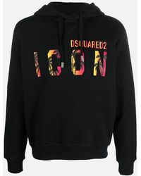 DSquared² - Icon Tropical Logo Printed Hoodie - Lyst