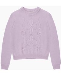 Ro&zo - Lilac Applique Knit Jumper With Alpaca - Lyst
