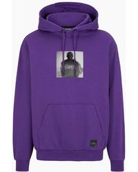 BOSS - Khaby Hooded Neck Long Sleeve Top - Lyst