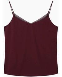 Ted Baker - Lulea Chiffon Insert Oxblood Cami Top - Lyst