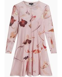 Ted Baker - Mesh Long Sleeve Light Midi Dress - Lyst