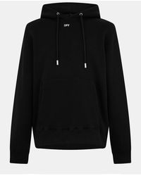 Off-White c/o Virgil Abloh - Slim Fit Hooded Neck Long Sleeve Sweatshirt - Lyst