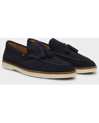 BOSS - Boss Hedley Suede Loafers With Tassel Trim - Lyst