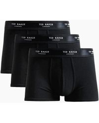 Ted Baker - 3-Pack Contrast Logo Boxer Trunks - Lyst