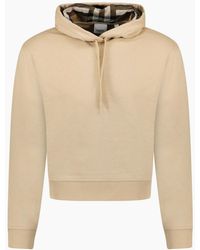 Burberry - 'Talley' Embroidery Logo Check Hooded Sweatshirt - Lyst