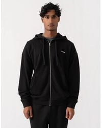 BOSS - Hugo Dapozip Cotton-Terry Zip-Up Hoodie With Logo Print - Lyst