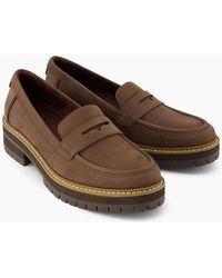 TOMS - Cara Leather Oak Loafers - Lyst