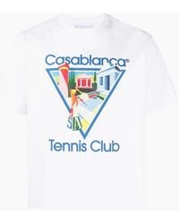 CASABLANCA - Tennis Club La Joueuse T Shirt - Lyst