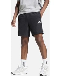 adidas - Essential 3 Stripes French Terry Shorts Summer Casual Beach Bermuda - Lyst