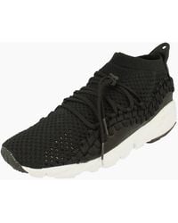 Nike - Air Footscape Woven Chukka Leather And Flyknit Sneakers - Lyst