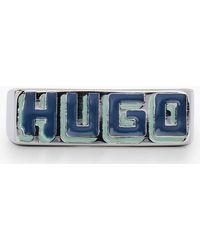 BOSS - Enamel Signet Ring With Logo - Lyst