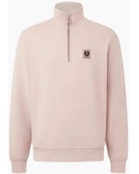 Belstaff - Quarter Zip Sweatshirt A1-26 Dusk - Lyst