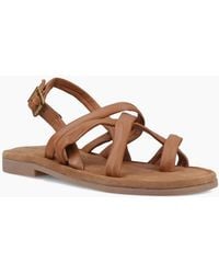 Hush Puppies - Hope Leather Tan Sandals - Lyst