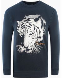 Roberto Cavalli - Cavalli Class Tiger Silhouette Logo Sweatshirt - Lyst