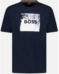 BOSS - Regular Fit Graphic Print T-Shirt - Lyst