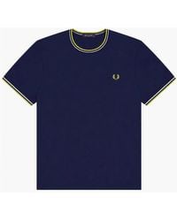 Fred Perry - Twin Tipped T-Shirt French/Dusky/Citron - Lyst