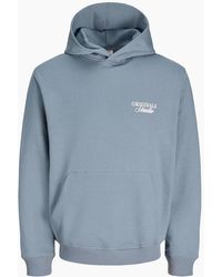 Jack & Jones - Jj Overhead Hoodie Light Brushed With A Soft Inside Finish Tradewinds - Lyst