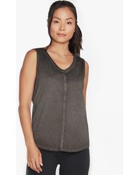 Skechers - W1Tt128/Blk Diamond Wash Hatha V-Neck Tank Bold - Lyst