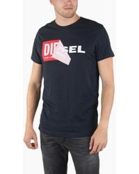 DIESEL - T Diego Qa T Shirt Short Sleeve Crew Neck Slim Fit Casual Cotton Tee - Lyst