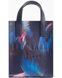 Ted Baker - Feacon Feather Print Mini Icon Bag - Lyst