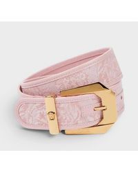 Versace - Logo Jacquard Belt Pale - Lyst