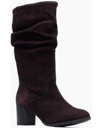 Hush Puppies - Cosima Ruched Boot Tall Boots Chocolate - Lyst