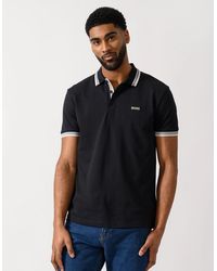 BOSS - Boss Paddy Cotton-Piqué Polo Shirt With Contrast Logo - Lyst