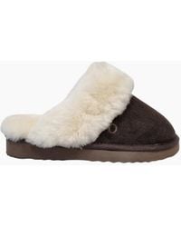 Osprey - London The Celeste Suede Chocolate Slippers - Lyst