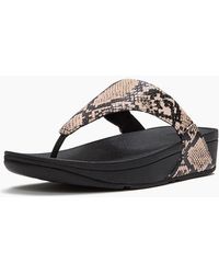 Fitflop - Lulu Leather Hazy Taupe/ Sandals - Lyst
