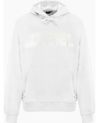 DIESEL - Monotone Logo Bright Hoodie - Lyst