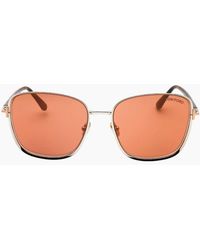 Tom Ford - Shiny Dark Ruthenium Frame Mirror Lensed Sunglasses - Lyst