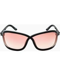 Tom Ford - Mirror Velvet Lens Shiny Sunglasses - Lyst