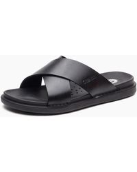 Base London - London Drift Leather Sandals - Lyst