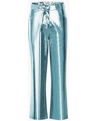 Amy Lynn - Lupe Metallic Patterned Five Pocket Pants - Lyst