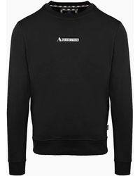 Aquascutum - Crew Neck Ribbed Collar Long Sleeve Sweatshirt - Lyst