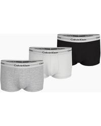 Calvin Klein - 3-Pack Icon Cotton Stretch Low-Rise Boxer Trunks - Lyst