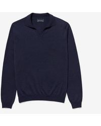 Oliver Sweeney - Merino Wool Buttonless Polo Jumper - Lyst